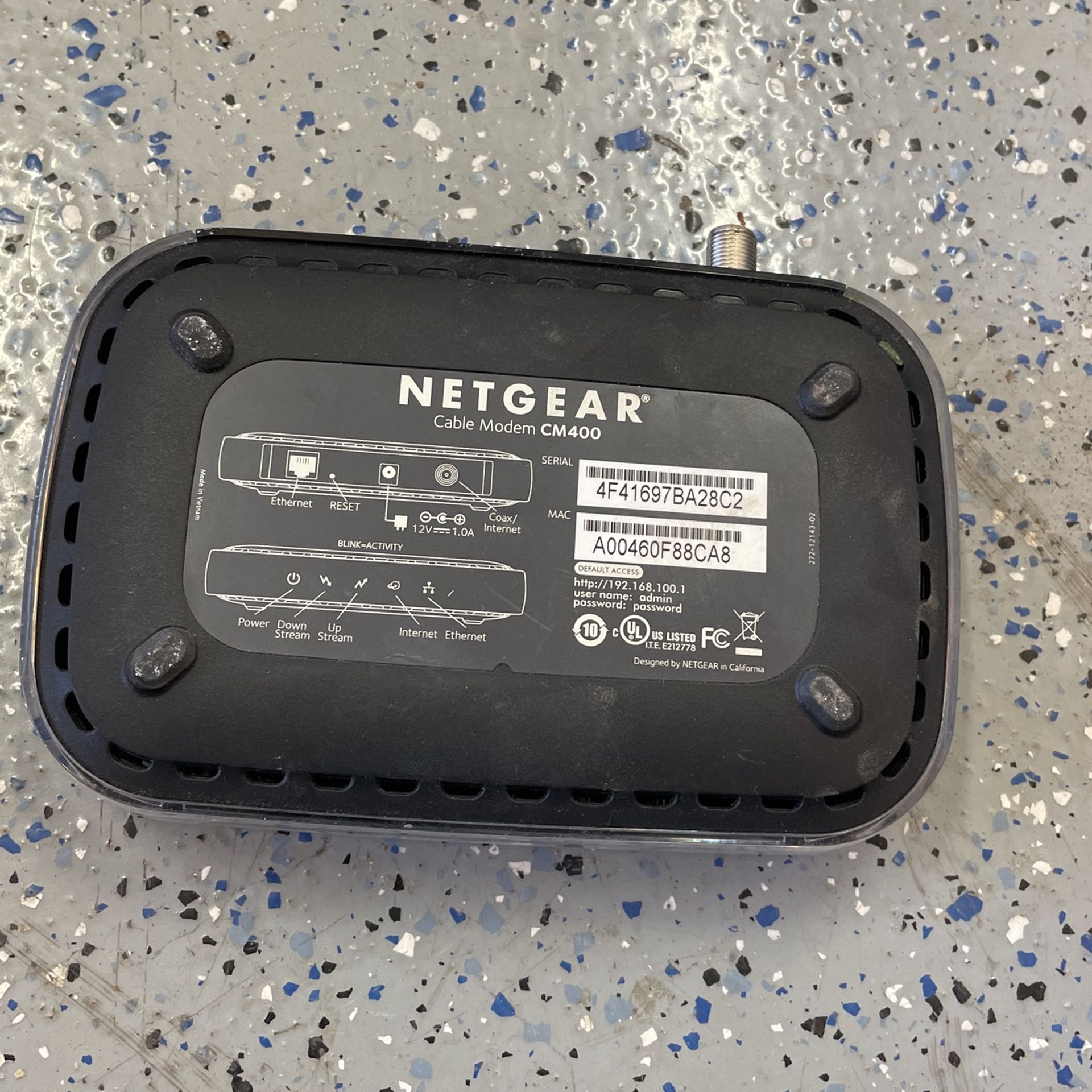 Netgear Cm400 Cable Modem