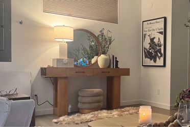 63” Console Table with USB and Power
