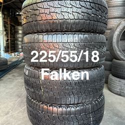 225/55/18 (4) Falken Wildpeak A/T Trail