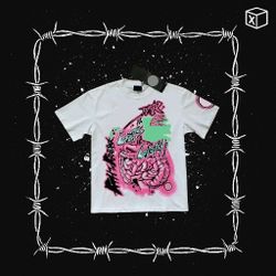 Hellstar Men's and Women's White "No Guts, No Glory" Shirt Graphic Tee