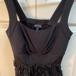 LBD Black Dress W/ Rosettes 12 Petite Or Jr’s Lg. 