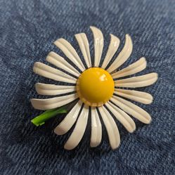 Vintage Floral Enamel Brooches Sold Separately 1960s Colorful Flower Pin