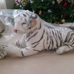 New Large Plush White Tiger