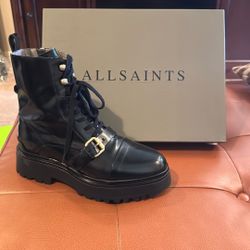 Allsaints Stellar Boots Leather Black 
