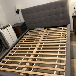 West Elm Bed Frame With Headboard -Queen 