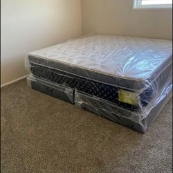 ~Queen mattress with box spring sale near me, cash on delivery 🚚
