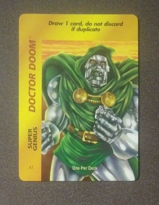 1996 Fleer Marvel OverPower Dr. Doctor Doom Super Genius Card Game Vintage Collectible Comics