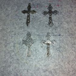 4 sterling silver crucifix for rosarys 