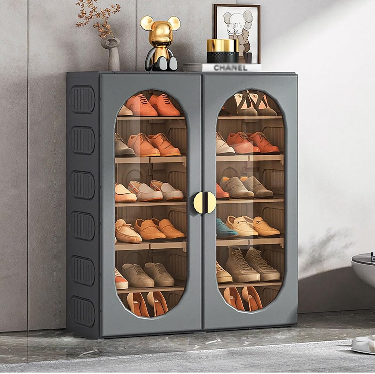 Shoe Cabinet for Entryway, Shoe Storage Cabinet, Shoe Rack for Entryway, Shoe Organizer, Folding Shoe Cabinet (Color : B-6 Layer)