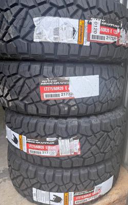 LT275 60 20 NITTO RIDGE GRAPPLERS BRAND NEW TIRE TIRES $315 EACH OR $1260 FOR A SET OF 4 WHILE SUPPLIES LAST FINANCING AVAILABLE DELIVERY AVAILABLE