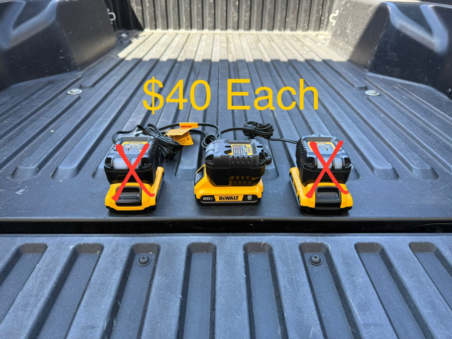DEWALT 20V MAX Lithium-Ion 2.0Ah Battery with 12V to 20V MAX Charger **1 Available, $40 FIRM PRICE**