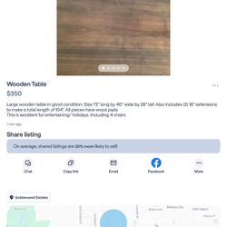 Large Wooden Table