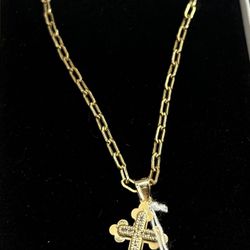 14kt Yellow Gold Chain + Pendant 