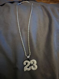 Number 23 bling necklace