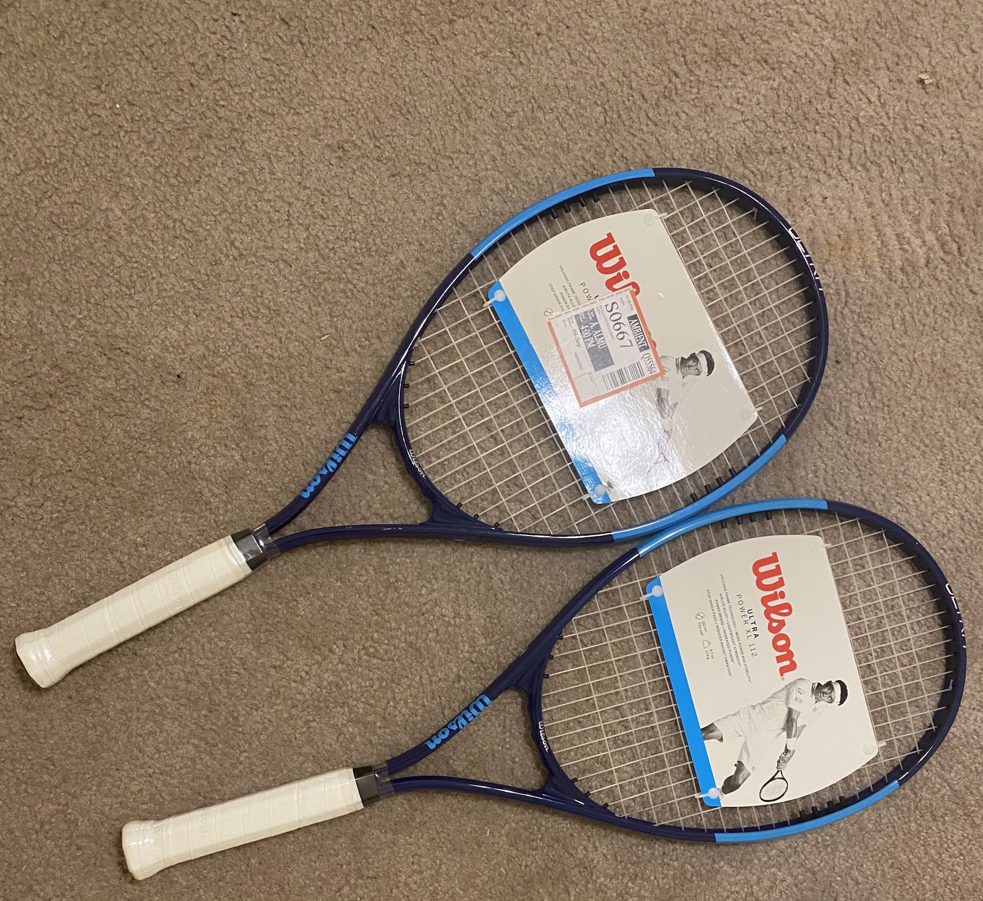 TWO Wilson Ultra Power XL 112 Tennis Racket