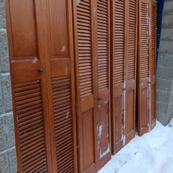 2 Sets Of Vintage Closet Doors From 1950's Very Nice Condition 