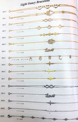 🎁🔥HOT BLACK FRIDAY SALE!!, assorted fancy bracelets for ladies 14K REAL GOLDS.