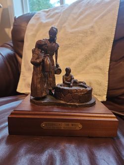 Vinyage Blessing at the Well Bronze Sculpture