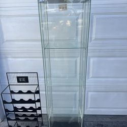  Glass 4-layer  shelf displayed case curio cabinet .