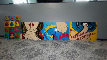 IKEA Pop Art - on heavy duty wood, ready to hang