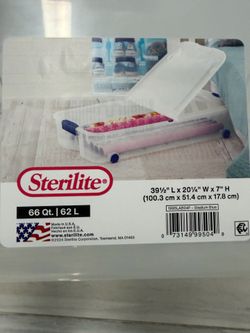 2 Pack 66 Quart Underbed Clear Storage Bins with Lid and Wheels