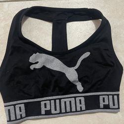 Black And Grey Puma Sports Bra