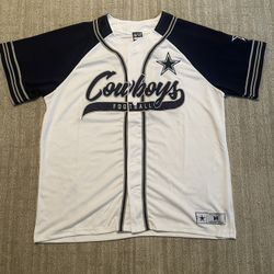 Dallas Cowboys Baseball Style Football Jersey