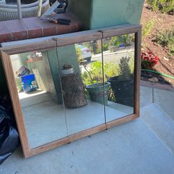 Wall Mounted Wood Medicine Cabinet