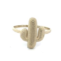 Woman’s Ladies 14k Yellow Gold Cactus Band Ring Size 7.5 GP3120148