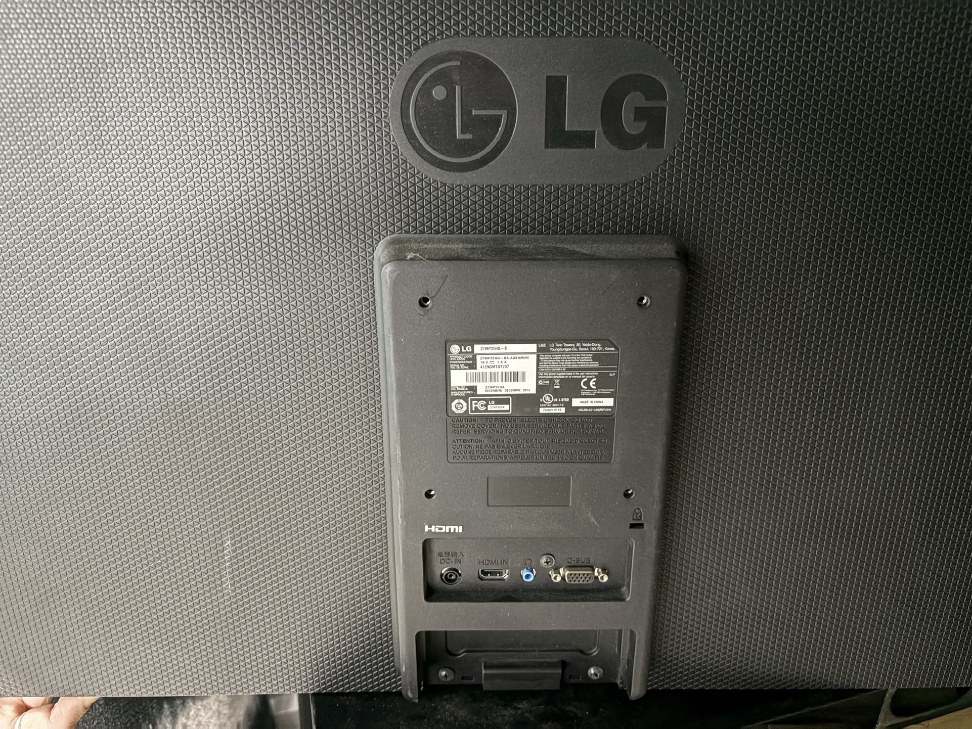 24” Lg Computer Monitor