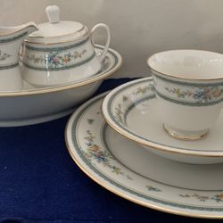 Noritake Amenity China Set with gold trim