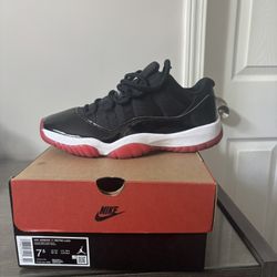 Air Jordan Size 7 1/2 Black ,Red , White 