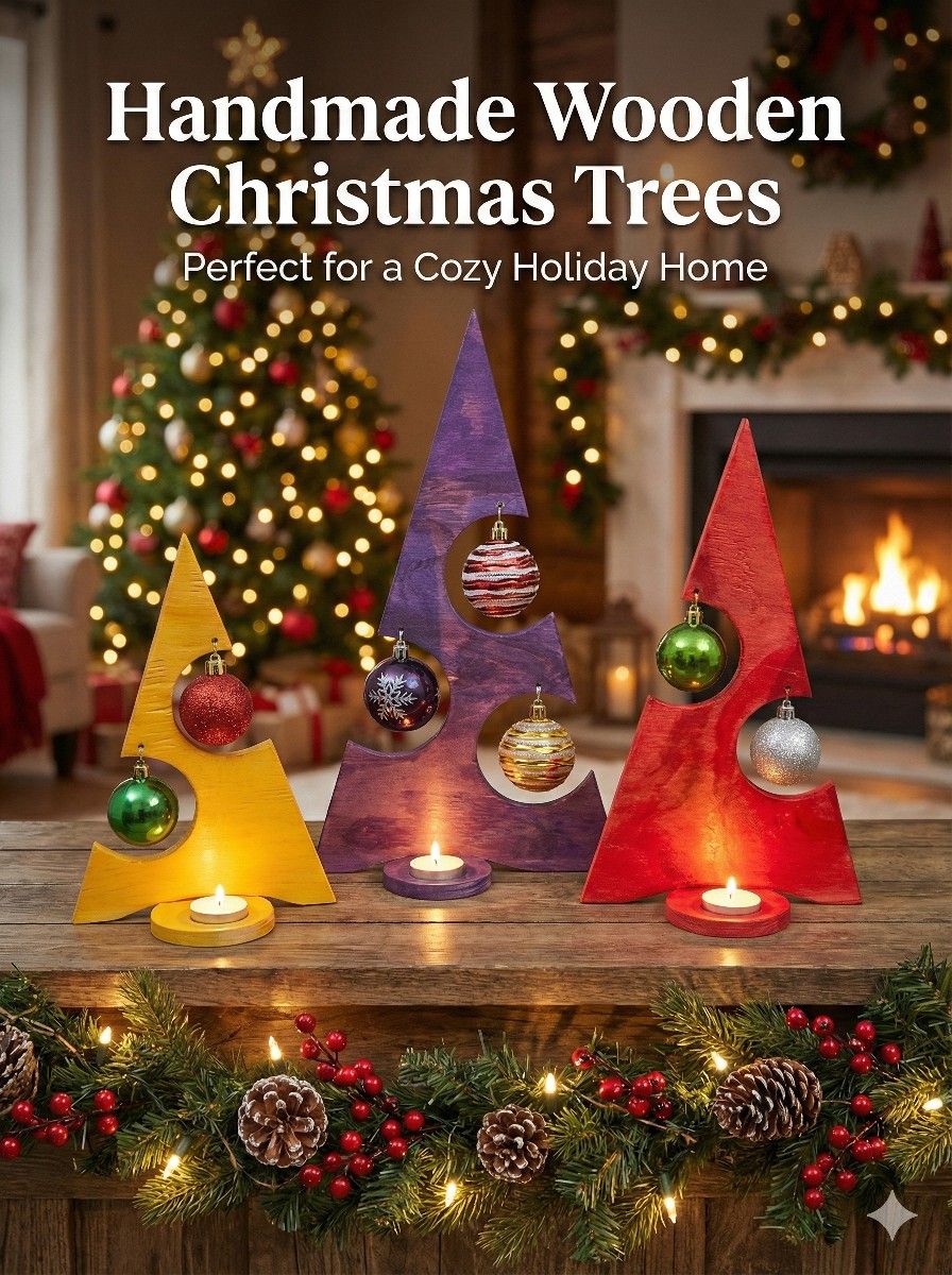 π Handmade Wooden Christmas Tree Sets β Only $35! π
