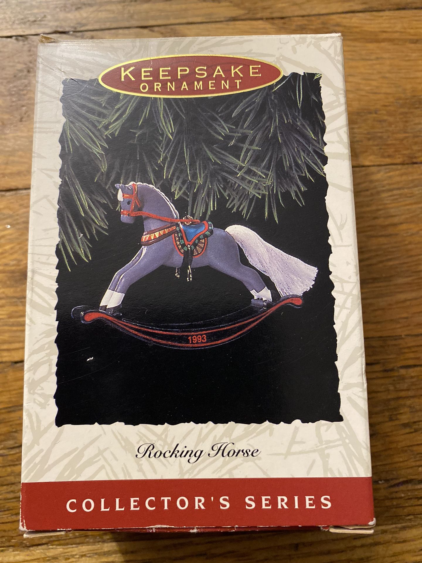Vintage 1993 Hallmark (Rocking Horse) 13th in series keepsake Christmas ornament