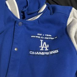 six time world series la champions jacket reversible 
