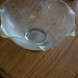 Glass bowl With Sterling Silver Bottom ss bottom