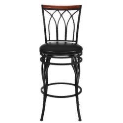 New Single Vintage Barstool 2428.5 Height Adjustable Padded Seat Bistro Pub Chair