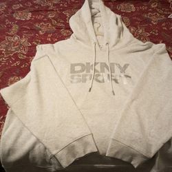 DKNY (New) Women's Sport 3X Light Gray Hoodie