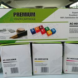 Set Of 4 HP Compatible Toner Cartridges For CP-530, 532 And 533