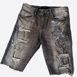 Jordan Craig Legacy Edition NWOT Distressed Denim Shorts Black Size 34 Men’s L