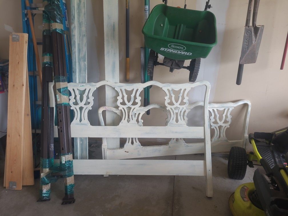 Restored Queen bed frame and rails