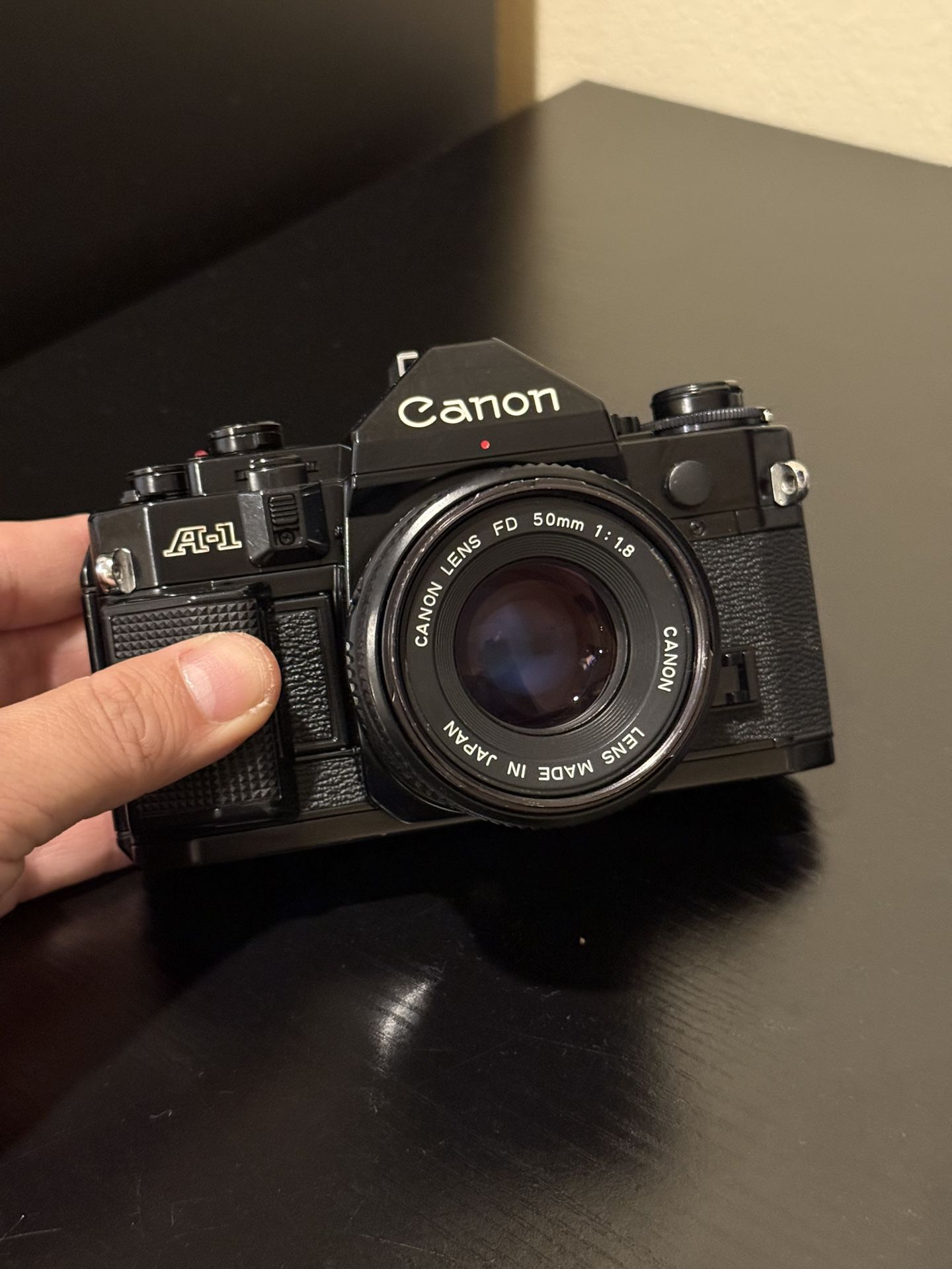 Canon A1 W 50mm 1.8 SLR 35mm Film Camera