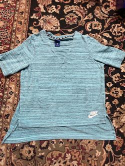 Nike Womens Sportswear Advance 15 Short Sleeve Top Vivid Sky/White