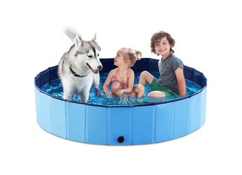 Jasonwell Foldable Dog Pool Collapsible Hard Plastic Dog Swimming Pool Portable Kiddie Pool Pet Pool Doggie Wading Pool Bath Tub for Puppy Small Mediu
