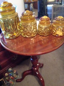 Amber glass storage containers