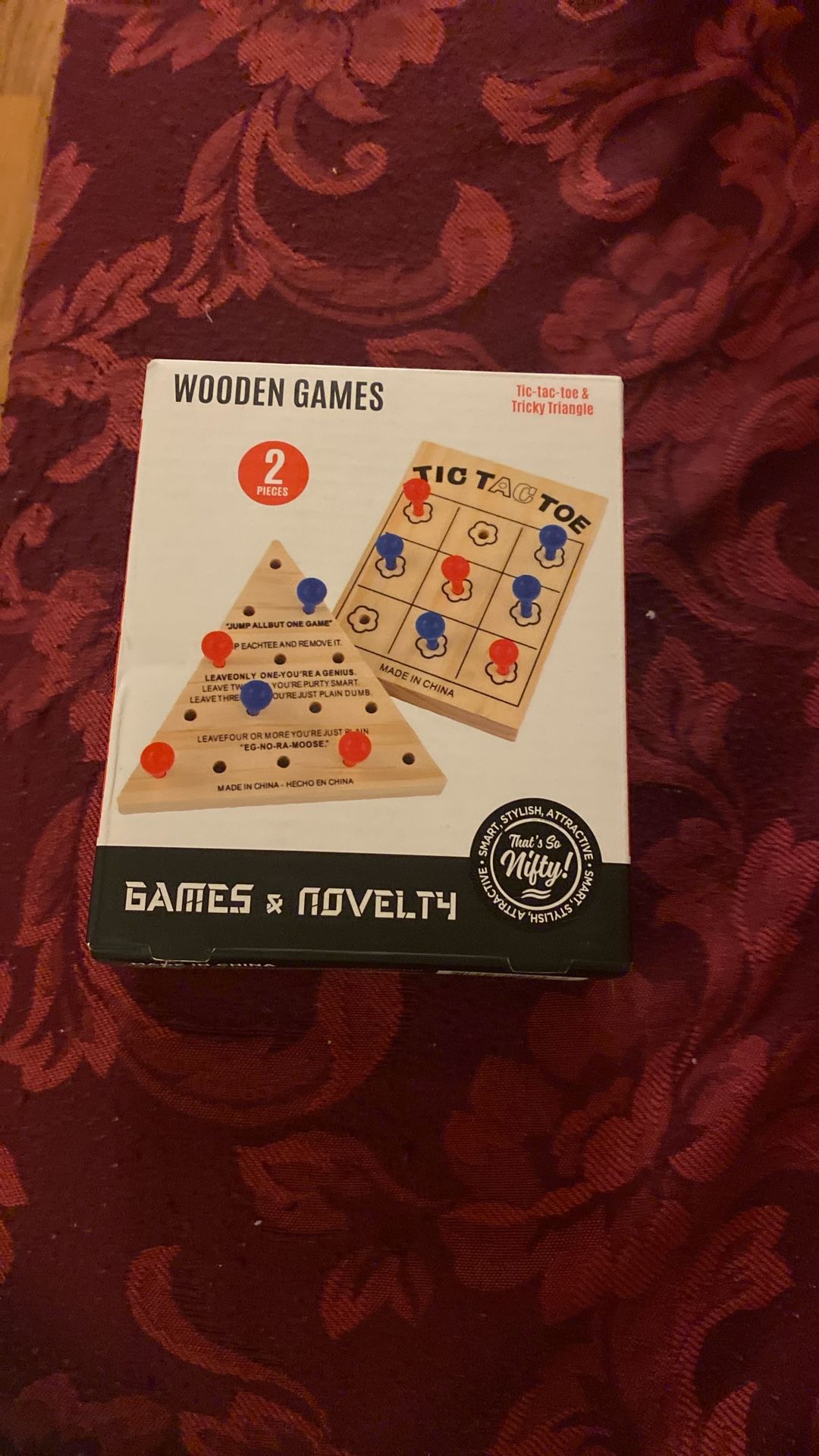 Mini Wooden Travel Games, 2 Pcs