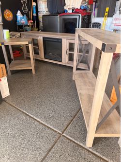 TV Stand w/ Fireplace, Entry Table, Side Table