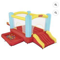Fisher-Price Bounce House with Ball Pit and Slide, Bouncemania, Indoor/Outdoor