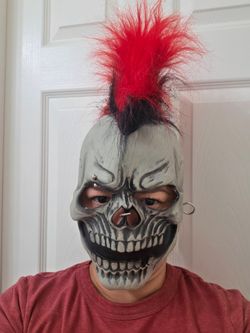 ghost rider mask skull mohawk