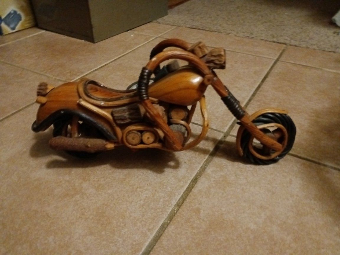 Wood Harley Davidson Motorcycle.